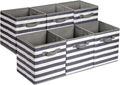 Amazon Basics Cube Organizer Storage Bins Handles, Collapsible Fabric, by AmazonBasics