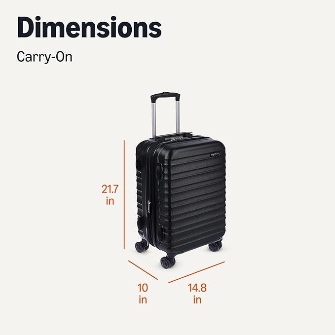 Amazon Basics 21" Hardside Carry-On Luggage, Hardshell Suitcase - Image 6