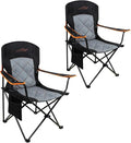 FAIR WIND 2 Pack Oversized Fully Padded Camping Chair Heavy Duty Quad Fold Arm by FAIRWINDOutdoorEquipment