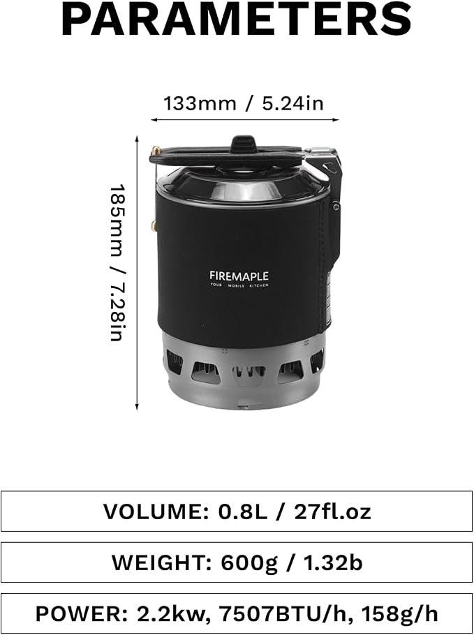 Fire-Maple "Fixed Star 3" Personal Cooking System | Pot/Jet Burner Stove System - Image 4