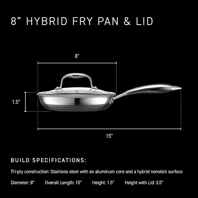 HexClad Hybrid Nonstick 8-Inch Frying Pan - Image 3
