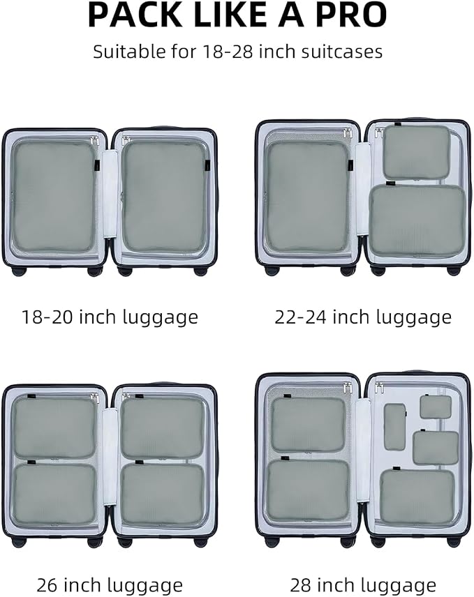 6 Set Compression Packing Cubes - Image 7