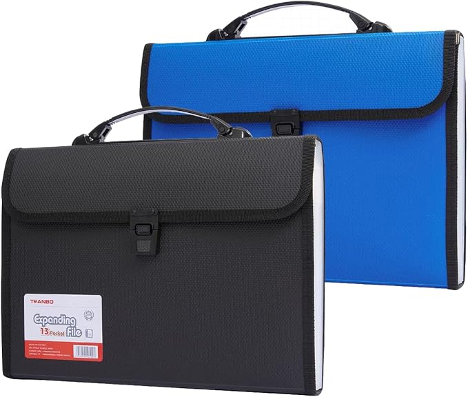 2 Pack Extra Large Legal Size/Foolscap 12 Pockets Accordion File Organizer by TRANBOTrustBest