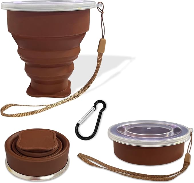 200ML Collapsible Cup- Silicone Foldable Expandable Folding Drinking Cup by FINDWORLD