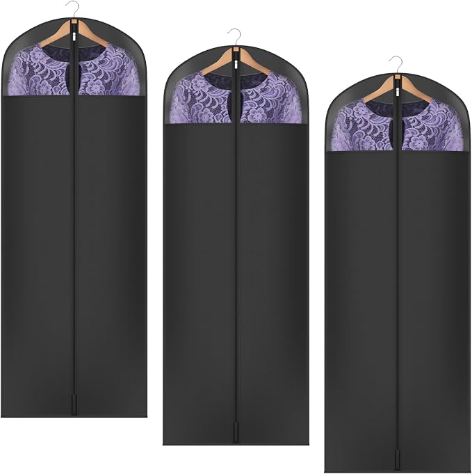 Univivi Long Garment Bags for Hanging Clothes, 3 Pack by Univivi