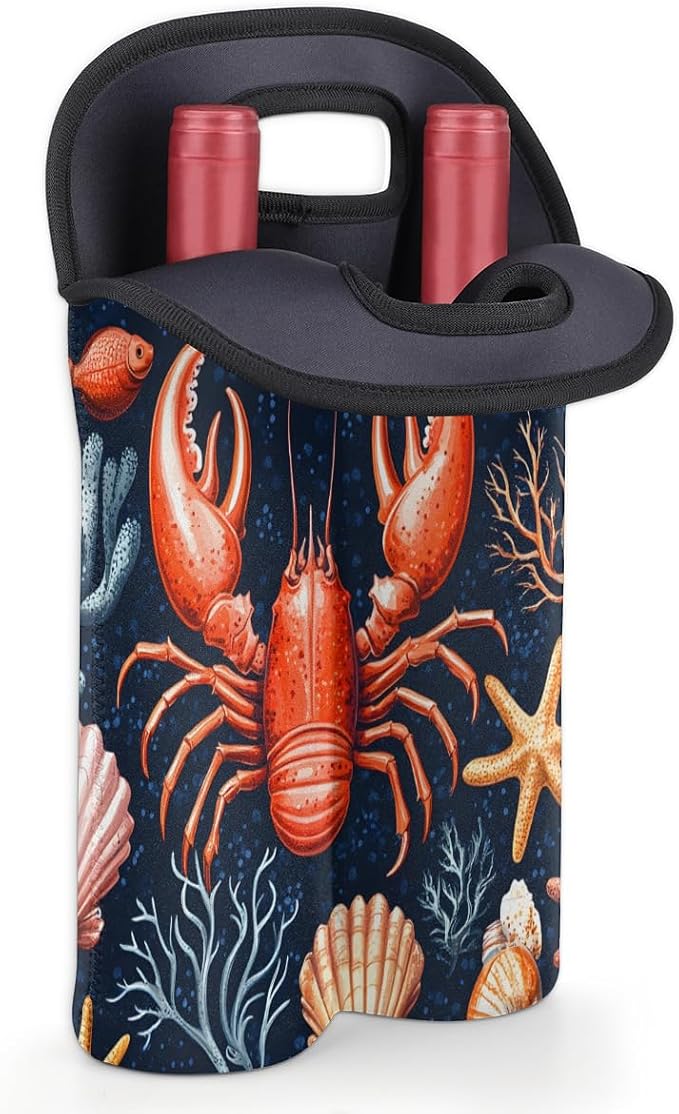 Neoprene Wine Tote, Bottle Carrier Gag Insulating Neoprene Thicker, Insulated - Image 4