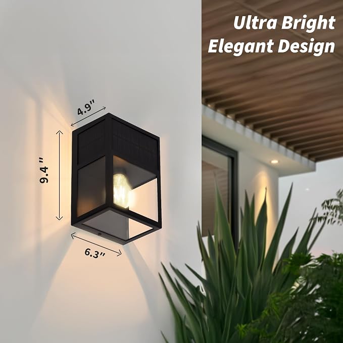 Outdoor Solar Wall Lights, High Brightness Waterproof Lanterns, Porch LED - Image 5