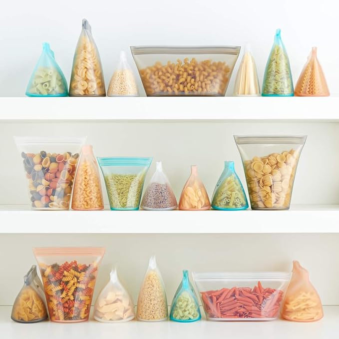 Zip Top Reusable Food Storage Bags | Medium Dish | Silicone Meal Prep Container - Image 6
