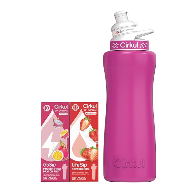 Cirkul 32oz. Hot Pink Stainless Steel Water Bottle Starter Kit by Cirkul