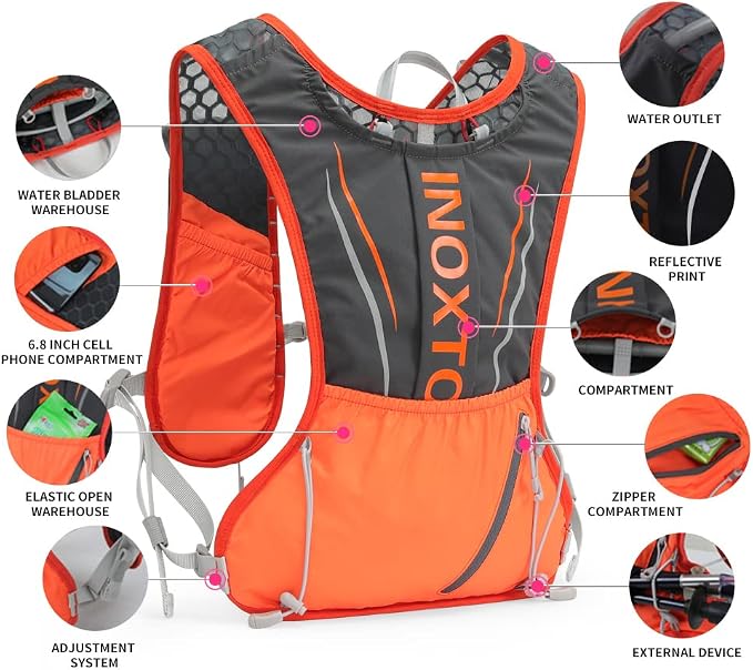 Running Hydration Vest for Men Women Water Backpack for Running 3L Running - Image 3