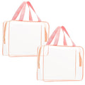2Pcs Crystal Clear PVC Travel Toiletry Bag Kit by ROYBENS