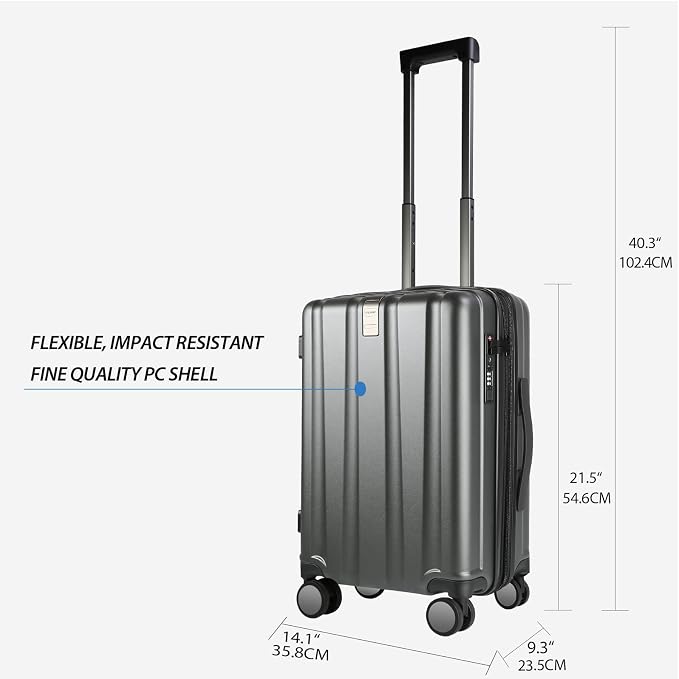 KROSER Hardside Expandable Carry On Luggage - Image 2