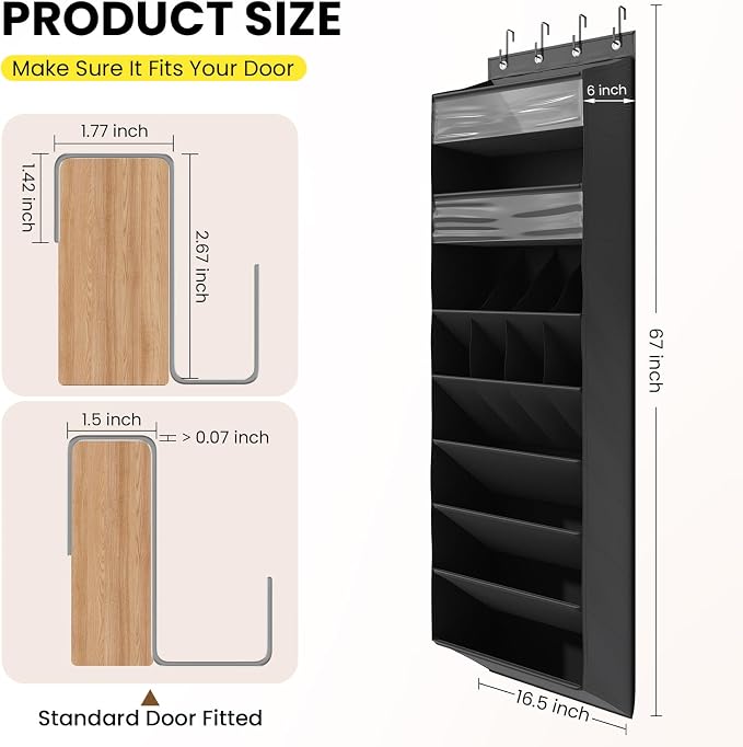 Over the Door Shoe Organizer for Closet, Shoes Rack - Image 5