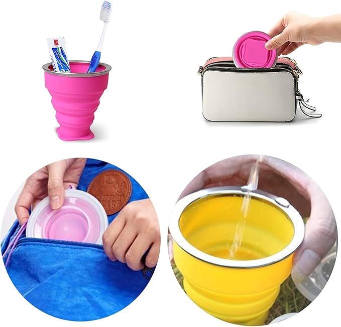Collapsible Cup- Silicone Foldable Cups Expandable Folding DrinkingCup - Image 3