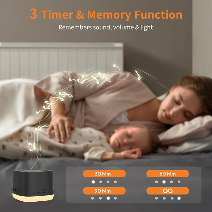 Portable Sound Machine, Mini Travel White Noise Machine - Image 5