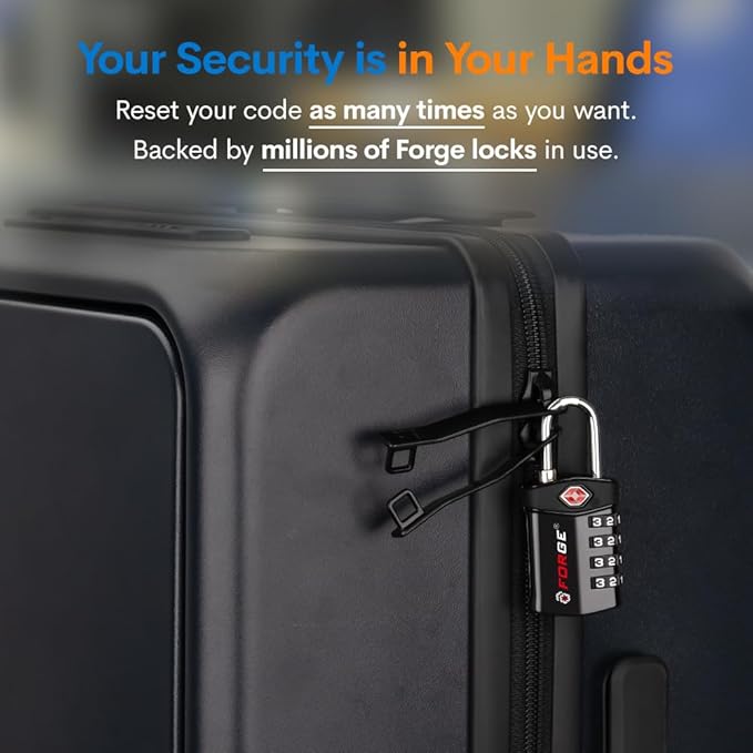 Forge Travel Lock, TSA Approved Luggage Locks - Image 5