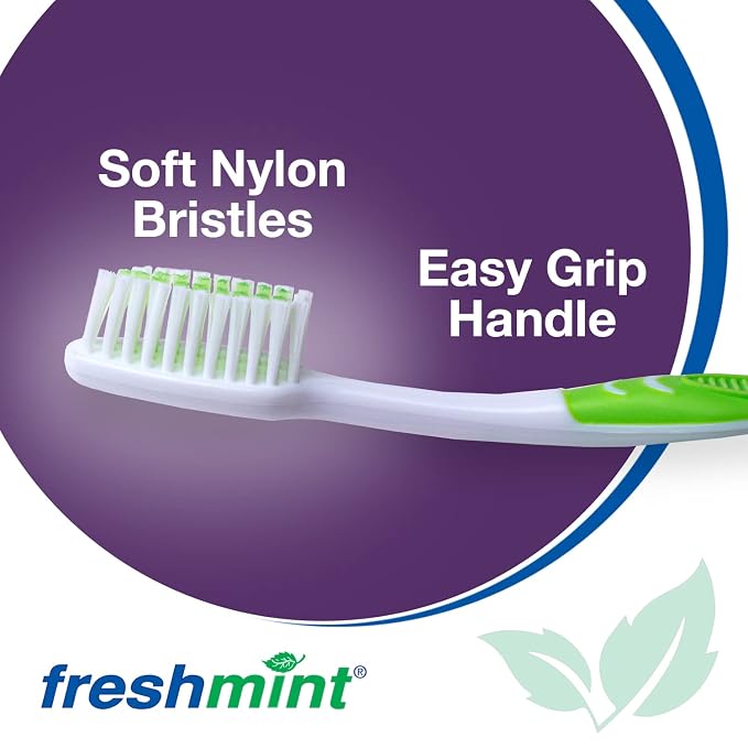 FRESHMINT Individually Wrapped Bulk Premium Toothbrushes, Oversized Easy Grip - Image 6
