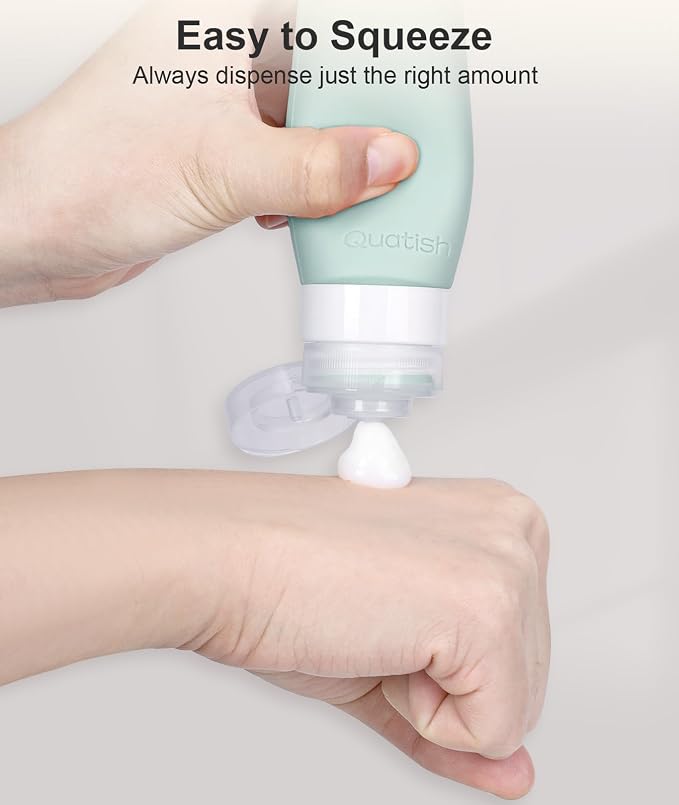 Quatish Travel Bottles for Toiletries, Original Patented Leak Proof Travel Size - Image 3