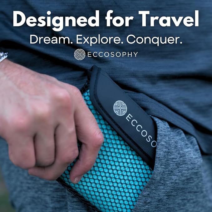 ECCOSOPHY Microfiber Beach Towel – Quick Dry Gym Towel, Highly Absorbent - Image 7