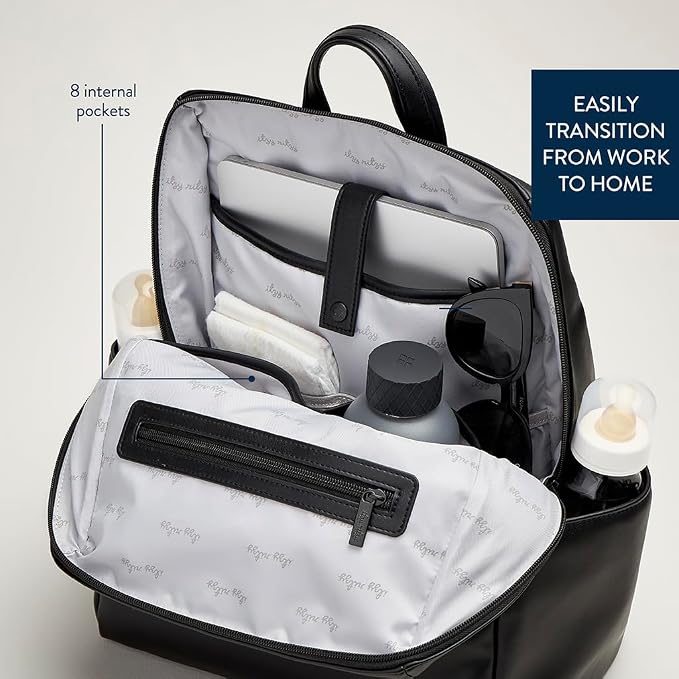 Itzy Ritzy Eras Diaper Bag Backpack – Large Capacity Sleek Daddy Diaper Bag - Image 6