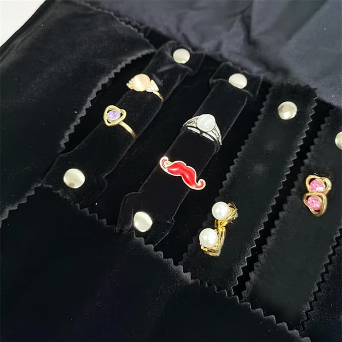 Velvet Travel Jewelry Case Roll Bag Organizer - Image 9
