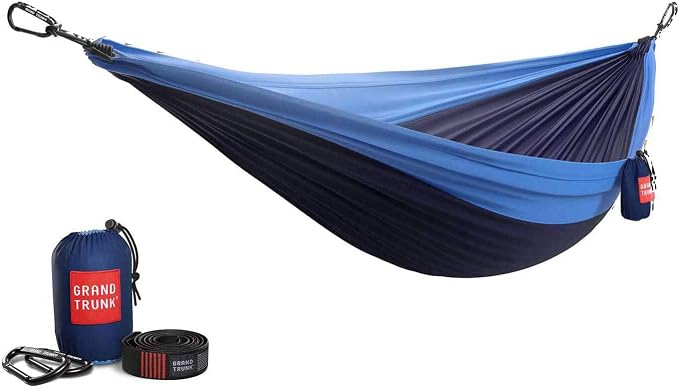 Grand Trunk Double Deluxe Parachute Nylon Hammock - 500lb Capacity Camping - Image 2