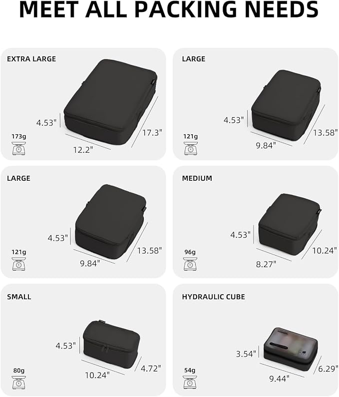 6 Set Compression Packing Cubes - Image 4