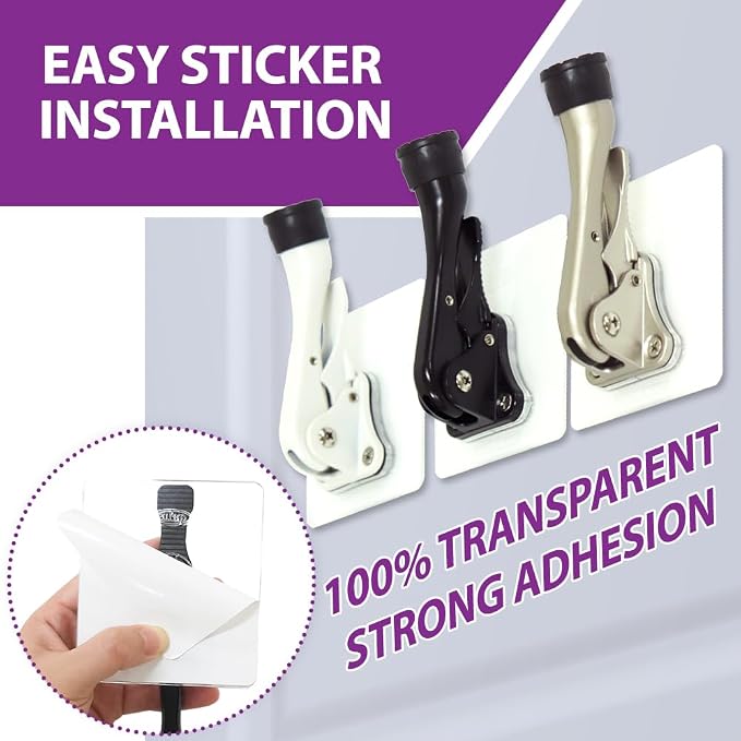 Door Stopper with Adhesive Bracket Stickers, No Drilling or Tools Needed - Image 3