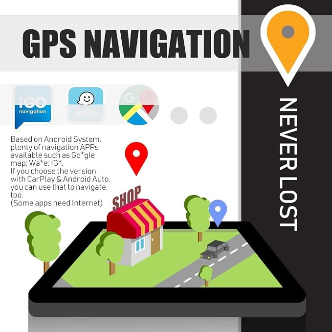 Kunfine Car Android Navigation Stereo GPS Radio Reverse Camera Display 9" IPS - Image 3