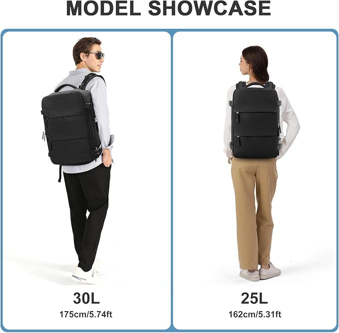 coowoz Large Travel Backpack For Women Men, Carry On Backpack Flight Approved - Image 7
