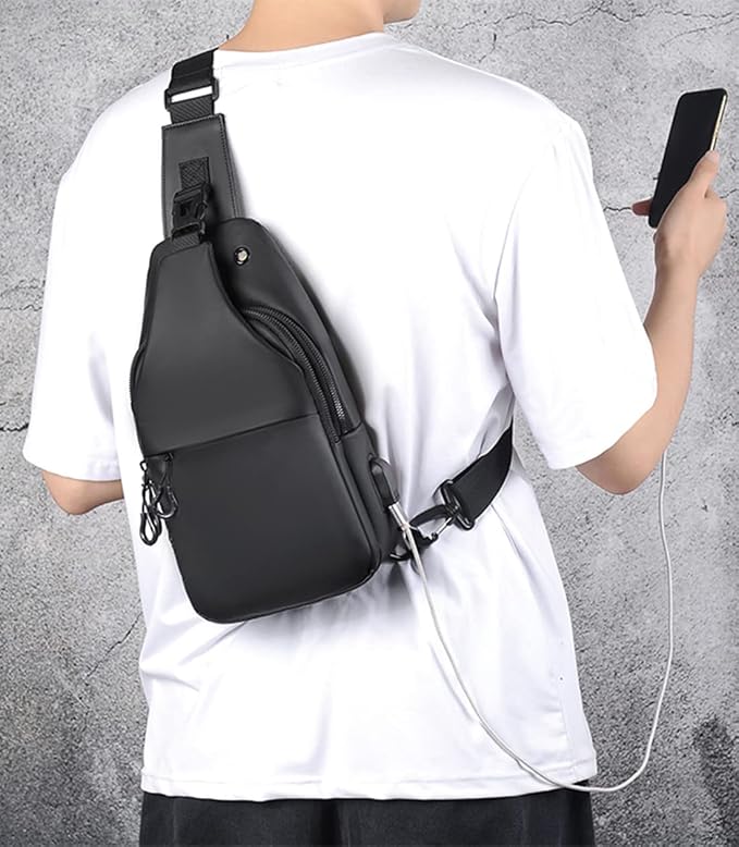 Waterproof Sling Bags Mens Shoulder Crossbody Backpack - Image 2