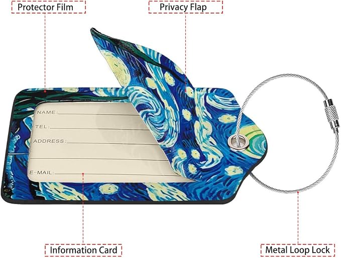 The Starry Night 2 Pack Luggage Tag - Image 2