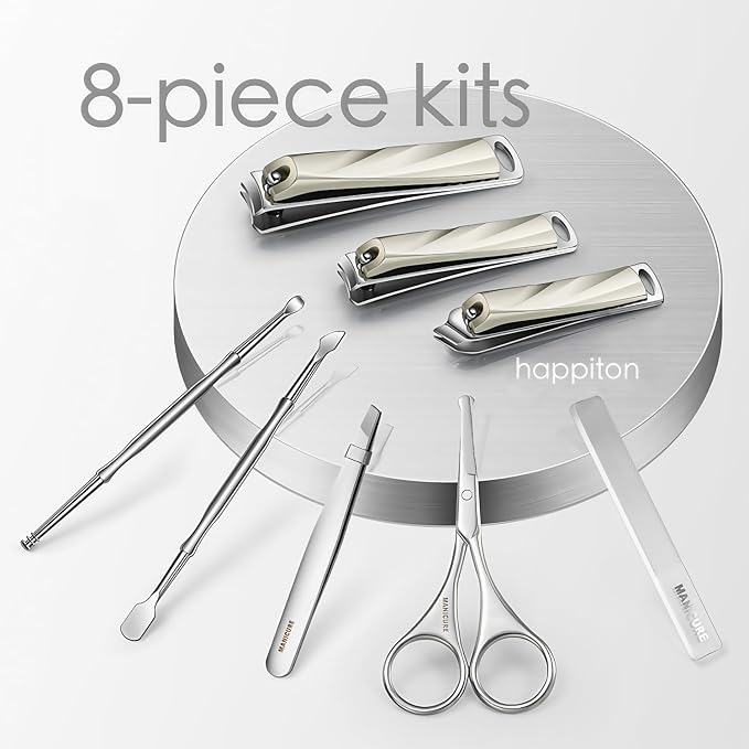 8-Piece Manicure Pedicure Set-Stainless Steel Nail Clippers Toenail Fingernail - Image 5
