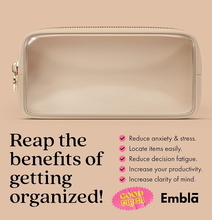 Clear Makeup Bag Zipper Pouch, Transparent Cosmetic Case Organizer, TSA - Image 6