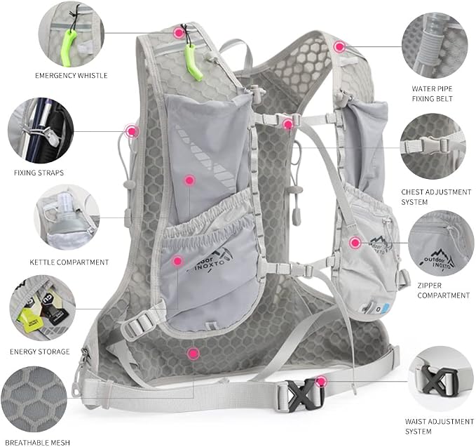 Running Hydration Vest for Men Women Water Backpack for Running 3L Running - Image 4