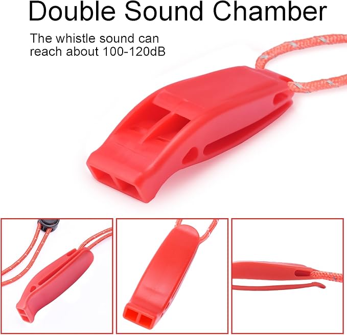 4 Pack Emergency Whistles, Loud Shrill Safety Whistle - Image 3