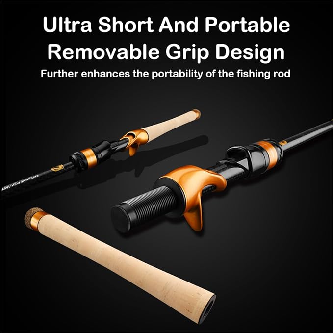 PURELURE Travel Telescopic Fishing Rods, Short Collapsible Fishing Pole - Image 3