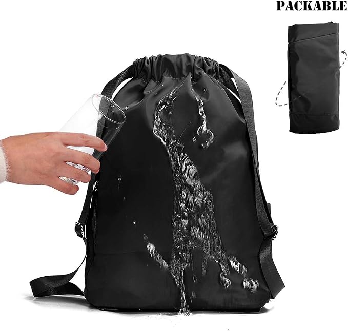 ZOORON Waterproof Drawstring Gym Backpack Bag - Image 5