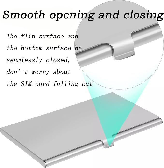 Aluminum SIM Card Case, Universal Waterproof Slim Mini Card Slots Storage Case - Image 6