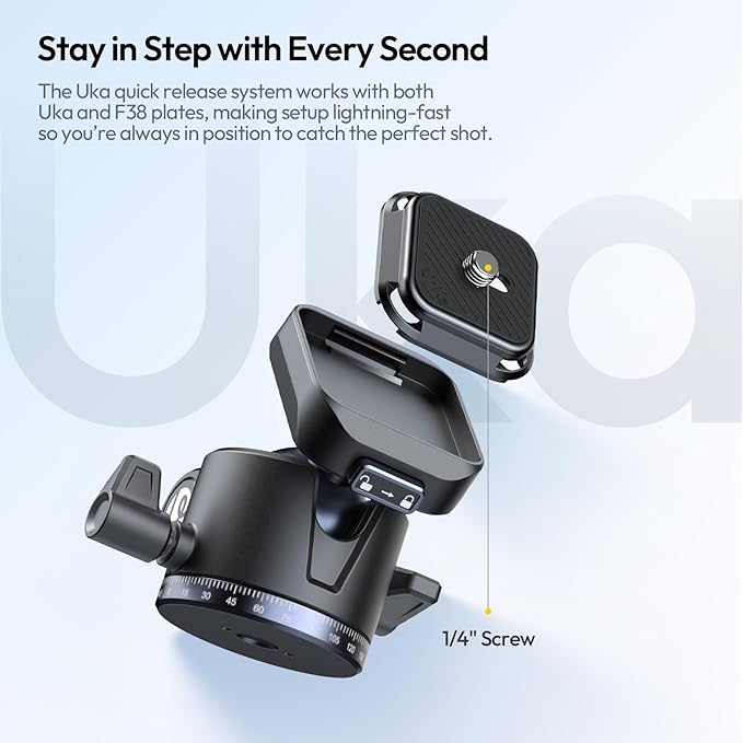 ULANZI Ombra ⅡCamera Tripod 61.5 Inch, 360° Ball Head Travel Tripod Stand - Image 6