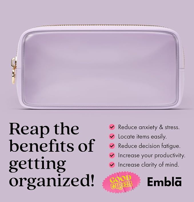 Clear Makeup Bag Zipper Pouch, Transparent Cosmetic Case Organizer, TSA - Image 6