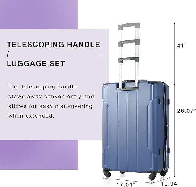 Merax 28 Inch Checked-Large Luggage - Image 8