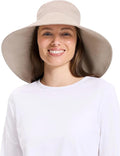 Solbari Women’s Ultra-Wide Cotton Linen Sun Hat UPF 50+, Adjustable by Solbari