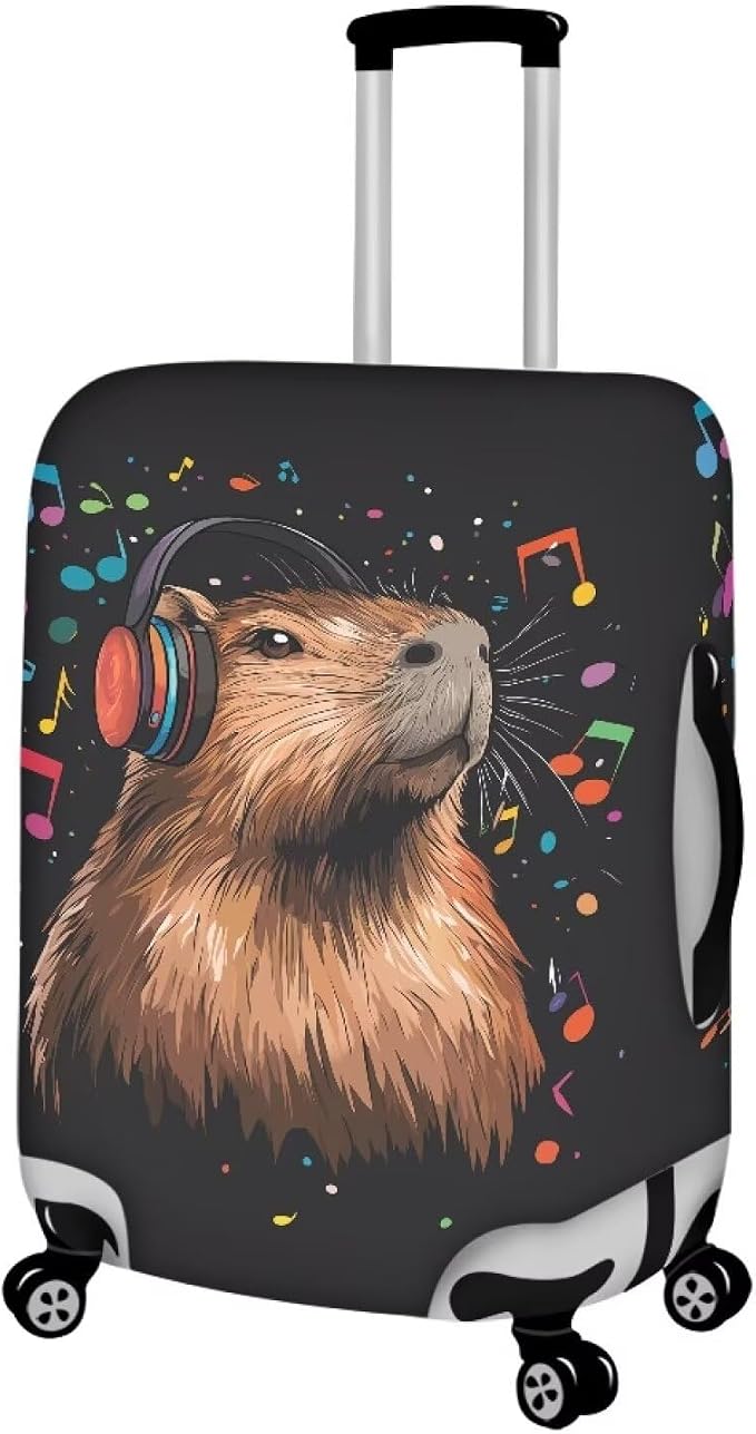 Capybara Luggage Cover Fits 22-25 Inch Luggage Anti-Scratch Spandex Zipper - Image 2