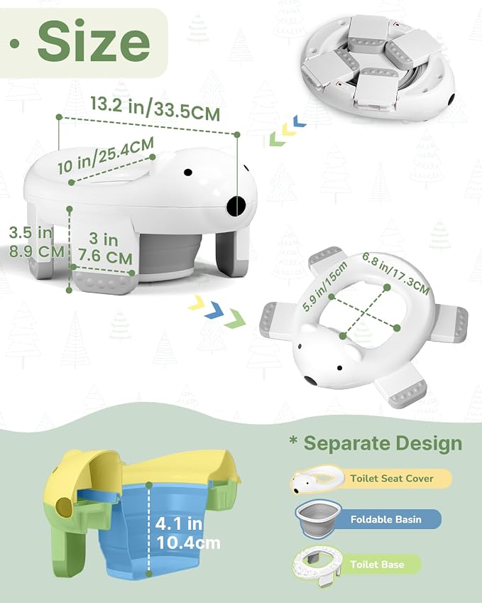 2 Pack Portable Potty Seat, 2 in 1 Travel Potty Seat - Image 2