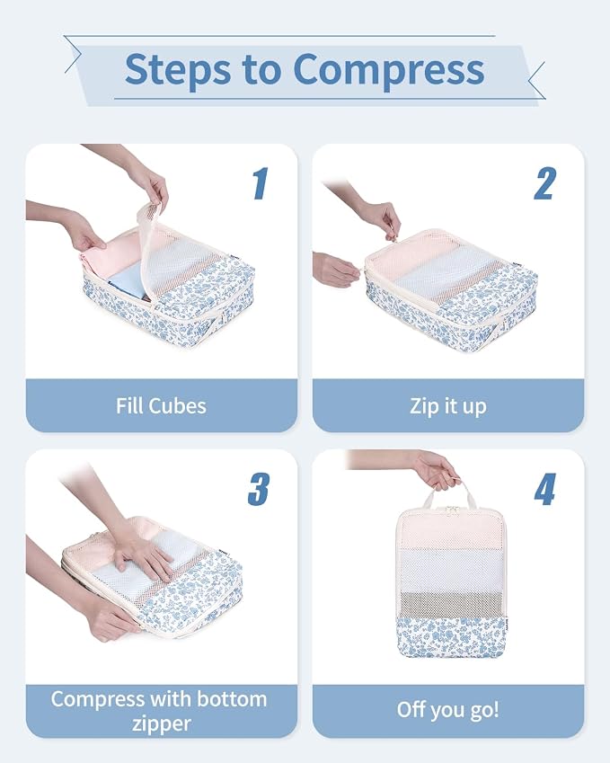 Narwey 6 Set Compression Packing Cubes - Image 5