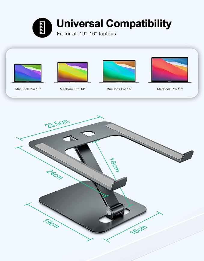 Foldable Laptop Stand, Height Adjustable Ergonomic Computer Stand - Image 5