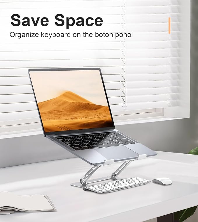 Adjustable Laptop Stand for Desk, Portable Laptop Stand Holder and Riser - Image 3