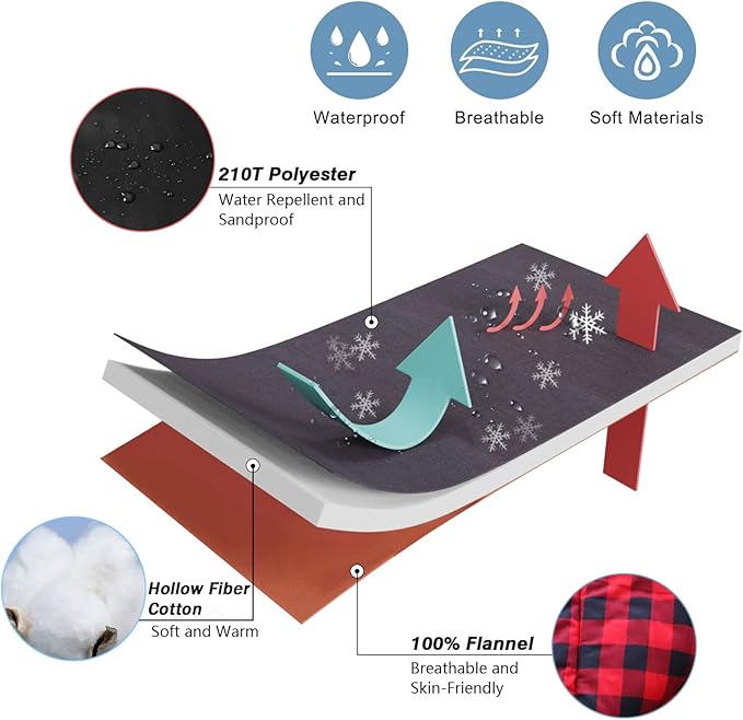 0 Degree Sleeping Bag Cotton Flannel Winter Cold Weather - Image 4