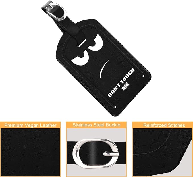 FINTIE 2 Pack Luggage Tags, Leather Name ID Labels - Image 2